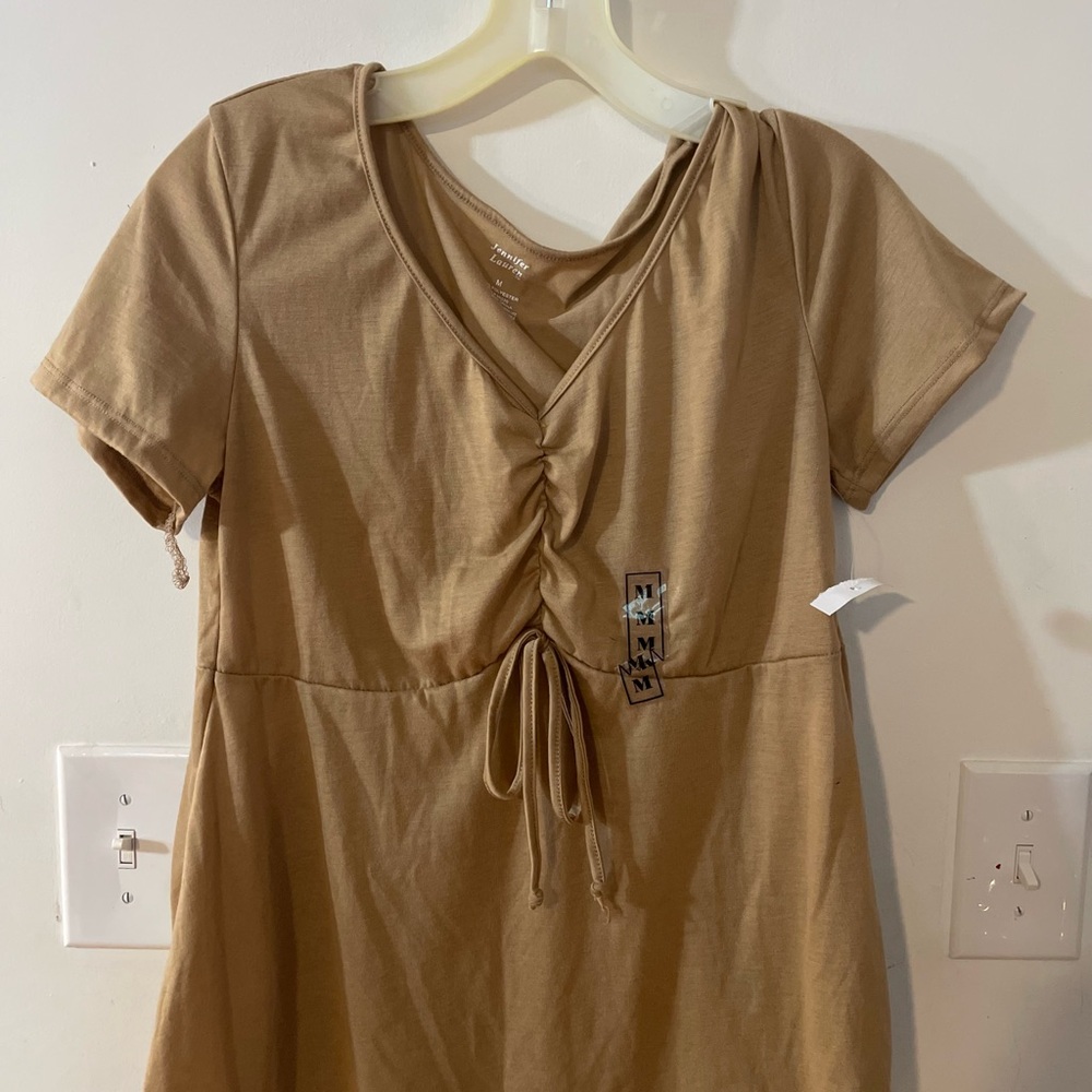 Jennifer Lauren Ruched Front Short Sleeve Size M